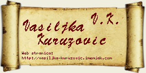 Vasiljka Kuruzović vizit kartica